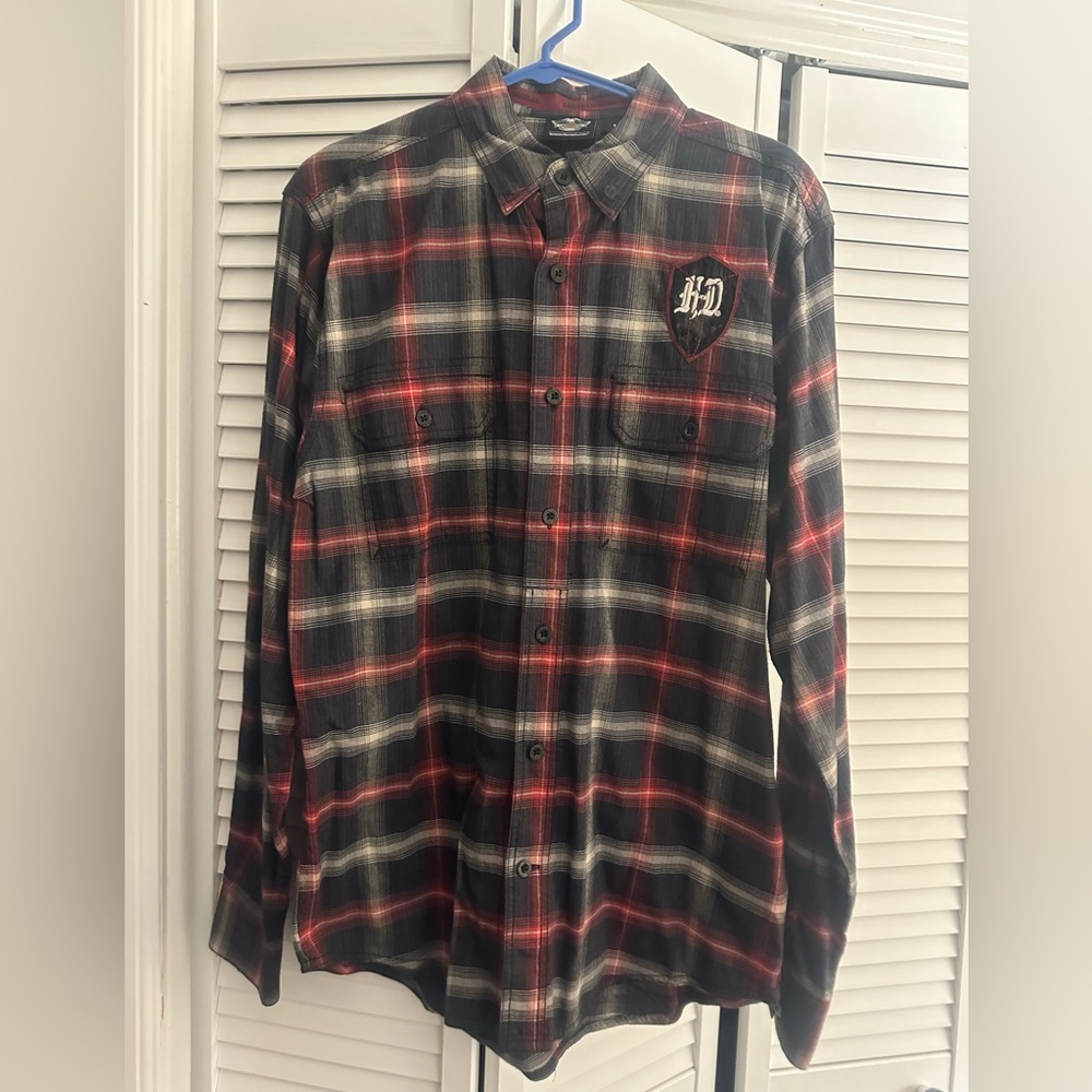 Harley Davidson Motor Clothes Long Sleeved Shirt Medium